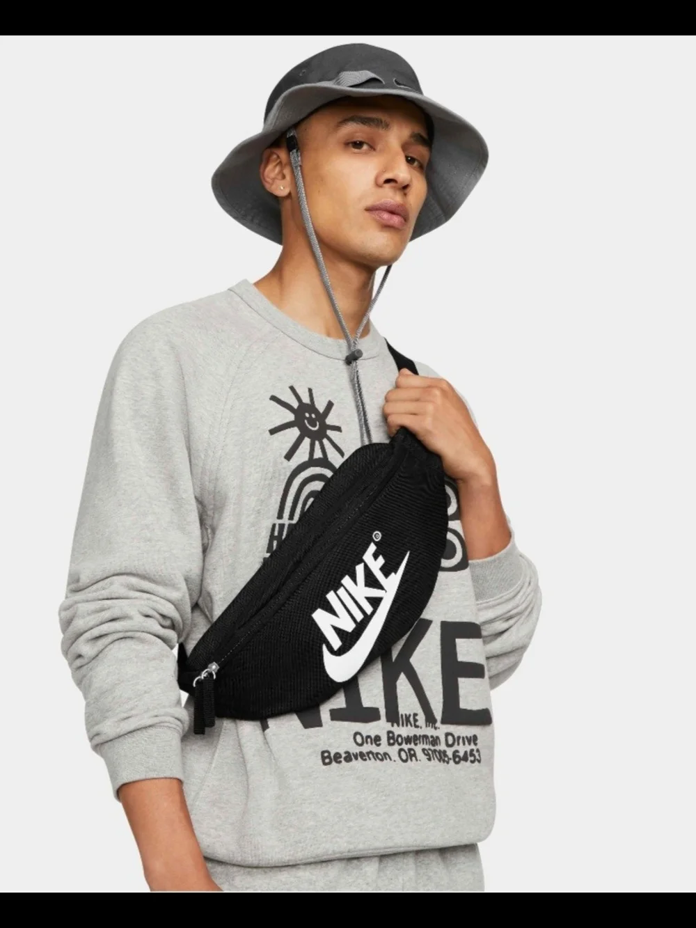 Nike Heritage Logo Black Fanny Pack